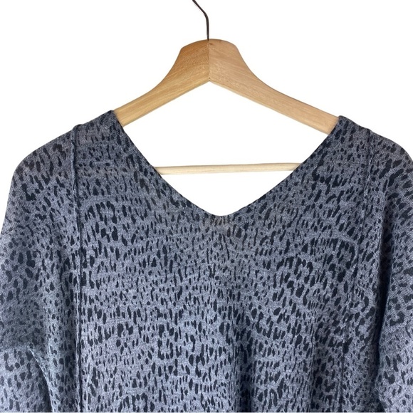 Rebecca Taylor Gray Leopard Print Alpaca Blend Sweater - Picture 5 of 8